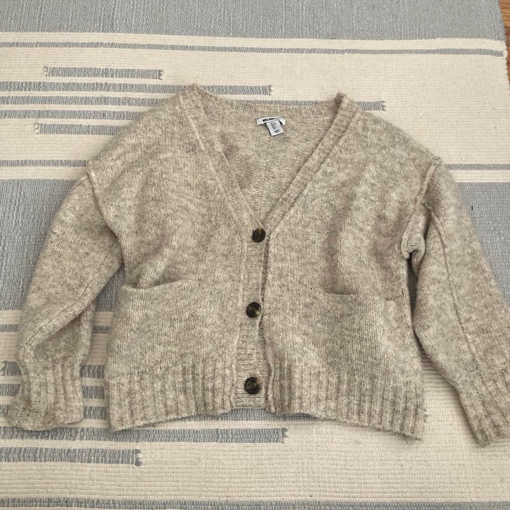 Oatmeal colored cardigan